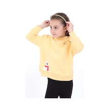 Toontoy Kids Toontoy Kız Bebek Baskılı Sweatshirt Sarı
