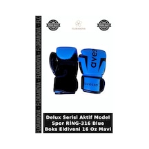 Delux Serisi Aktif Model Spor Ring-316 Blue Boks Eldiveni 16 Oz Mavi