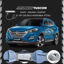 Hyundai Tuscon Oto Araç Kapı Koruma Fitili 5 Metre Parlak Gri Renk