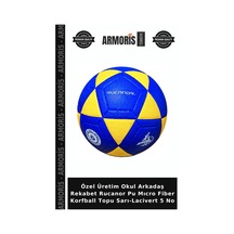 Özel Üretim Okul Arkadaş Rekabet Rucanor Pu Mıcro Fiber Korfball Topu Sarı-lacivert 5 No