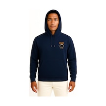 Bahriyeli Collection Kapüşonlu First Class Diver Cep Ve Sırt Baskılı Unisex Sweatshirt Lacivert