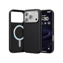 İphone 17 Pro İle Uyumlu Kılıf Leather Magsafe Deri Liquid Kapak Hassas Butonlu İçi Kadife Sert Silikon Diğer