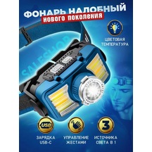 Saleshop Led Alın Feneri 171837538 Mavi