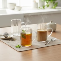 3'lü Borosilikat Cam Kupa Seti - 300 Ml Isıya Dayanıklı İnce Ve Hafif Çay/kahve Bardağı - Kurşunsuz Ekolojik 3 Adet Aeropress