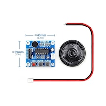 Isd1820 Ses Kayıt Modülü Ses Çalma Modülü 8ohm 0.5w
