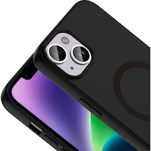 İphone 14 Kılıf M-safe Şarj Özellikli Ogaa Aris Silikon Kapak - Siyah