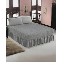 StarMall Bürümcük Etekli Çarşaf Yatak Örtüsü Lastikli 1 Adet Gri StarMall Bürümcük Etekli Çarşaf Yatak Örtüsü Lastikli 1 Adet Gri