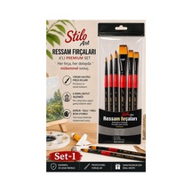 Profesyonel Resim Fırça Seti 6 Lı Kedi Dili 1 Paket Stilo Set 1 Sentetik Kaliteli Ressam Fırça Seti Akrilik Sulu Guaj