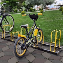 Bisiklet Park Alanı Apartman Bisiklet Park Yeri Metal 5'li Sarı - Siyah