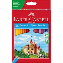 Faber-Castell 36 Renk Kuru Boya Kalemi,Parlak Renkler, Dayanıklı Uçlar, Ergonomik Tasarım