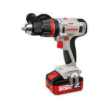 Crown CT21090HMX-4 BMC 20 V 4 Ah Çift Vitesli Bakır Sargılı Kömürsüz Motorlu Çift Akülü Şarjlı Matkap