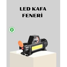 Mey İthalat Kamp Ve Doğa İçin Şarjlı Led Baş Feneri Mıknatıslı, Su Geçirmez