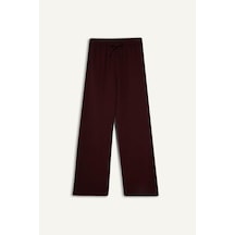 Defacto Wide Leg Normal Bel Standart Boy Pantolon C1428AX25AU Bordo