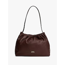 Tommy Hilfiger Soft Leather Shoulder Bag Kadın Kahverengi Çanta - Aw0aw18307