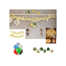 Ramazan Süsleri 6'lı tavan sarkıt süs, hoşgeldin ramazan, led ve