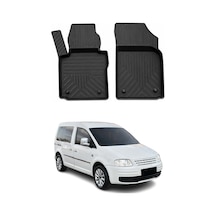 Volkswagen Caddy 3 - 4 2004-2019 Uyumlu 4d Ön Havuzlu Paspas Kauçuk Siyah 2 Parça