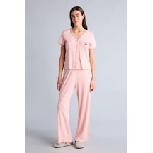 Defacto Regular Fıt Kısa Kollu 2li Takım H3781ax26smpn113 Pembe-pn113