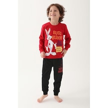 Looney Tunes L1611-3 Çocuk  Kırmızı Pijama