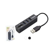 Hadron Hn159 Hub Usb 2.0 3 Port Tf & Sd Card Reader 1Tb Uyumlu