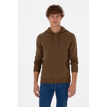 U.S. Polo Assn. Erkek Regular Fit Kapüşonlu Haki Basic Sweatshirt 50315663-VR027 U.S. Polo Assn. Erkek Regular Fit Kapüşonlu Haki Basic Sweatshirt 50315663-VR027
