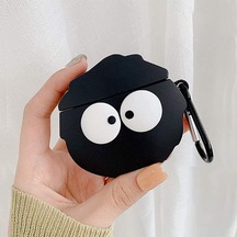 Huawei Freebuds Pro 2 İçin Kılıf Cartoon Figürlü Silikon Crtn-fgr-sswtri Freebuds Pro 2 İle Uyumlu Kılıf - Siyah - Beyaz