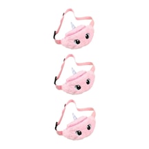 Peluş Unicorn Tasarımlı Çocuk Bel Ve Göğüs Çantası / Sevimli Figürlü Çapraz Çanta