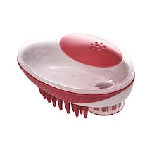 M-pets Rubeaz Şampuan Hazneli Yıkama Ve Masaj Fırçası Kırmızı 11,5x7,5 Cm 244-70002.01