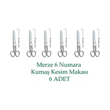 Merze 6 Numara Vidalı Nikel Kaplama Terzi Kumaş Kesim Makası
