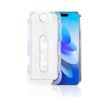 Apple Uyumlu   iPhone 12 Kolay Uygulama Aparatlı 5d Magic Glass Cam Ekran Koruyucu