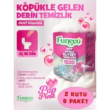 Funeco Pop Pınk Klozet Tuvalet Wc Temizleyici, Avantajlı Set, 2 Kutu, 8 Paket Aktif Köpüklü, Ekolojik