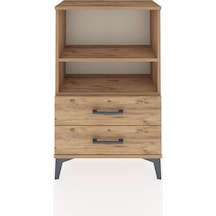 Arges Komodin 2 Raflı 2 Çekmeceli 60x30x96 Çam-çam Çam