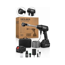 Heilber Ba0115369 Akülü Basınçlı Araç Yıkama Makinesi 6'sı 1 Arada Çok Fonksiyonlu Başlık, Çift Akülü, Su