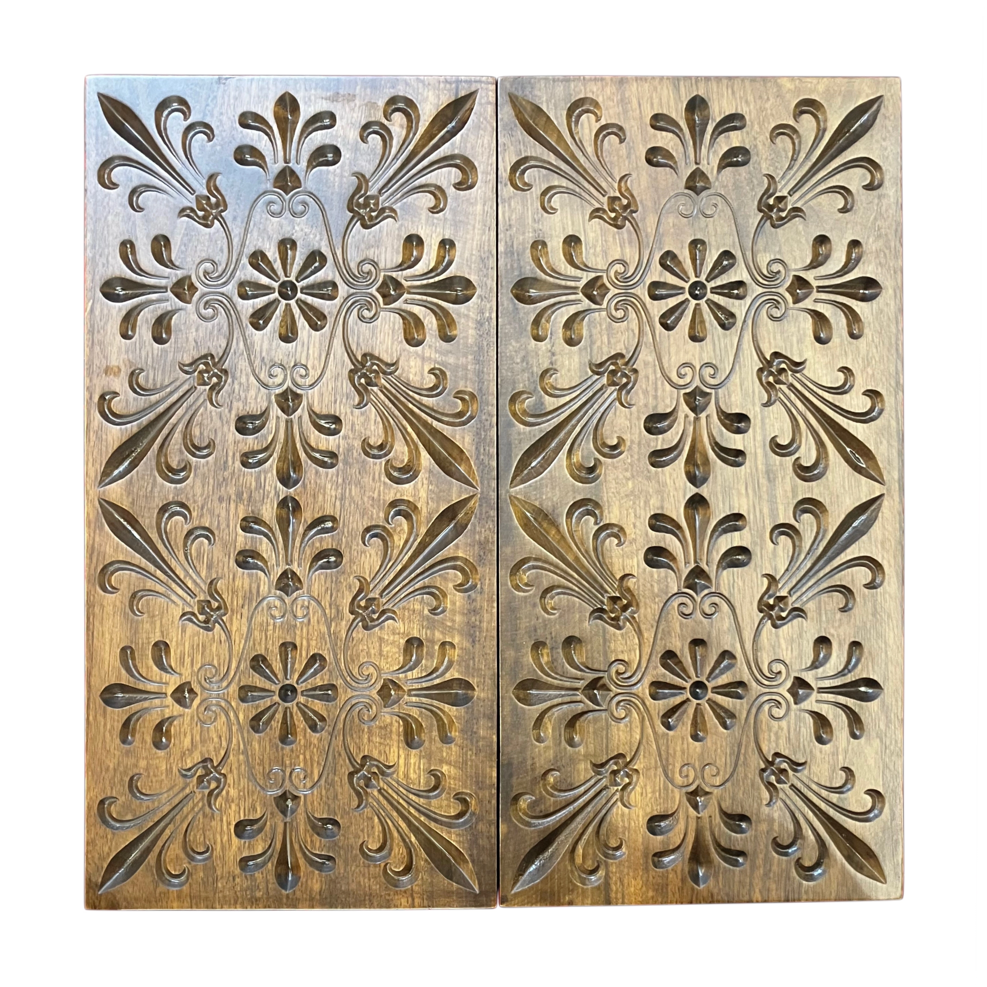 İran In El Yapımı Ceviz Ağacı Moarrak İşlemeli Tavla - 50x50 Cm