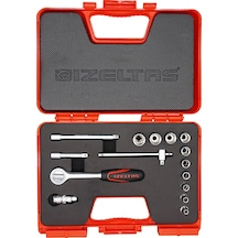 İzeltaş 1107 1/4'' Altı Köşe Lokma Anahtar Takımı 15 Parça - 1107006015