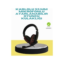 Kırmızı Işıklı Oyun Kulaklığı Kablolu Mikrofonlu Profesyonel Kırmızı Işıklı Kulaklık