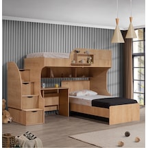 Ranza, Aura Ranza Karyola Masa 3 Kapaklı Dolap + 2 Comfort Yatak 90 X 190 CM