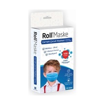 Roll Erkek Çocuk 3 Katlı Telli Cerrahi Maske 10'lu Kutu