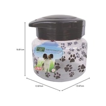 Lixit Köpekler, Kediler, Küçük Hayvanlar Ve Kuşlar İçin Yiyecek Ve Ödül Saklama Kavanozları. 1,814 Ml, Gri