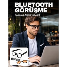 Yapay Zekâ Destekli Akıllı Bluetooth Gözlük Dokunmatik Kontrol Manyetik Lens Ve Kablosuz Görüşme Öze