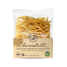 5 Adet Bonatelli Organik Yeşil Mercimek Çubuk Makarna 400g 53590139