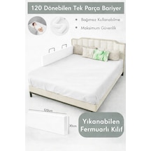 Yatella Yeni Nesil Yatak Bariyeri 120 Cm Beyaz - Boyalı