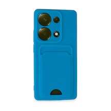 Xiaomi Redmi Note 13 Pro 4g Kılıf Kelvin Kartvizitli Silikon - Mavi -