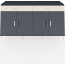 Hyperion Konsol 4 Raflı 2 Çekmeceli 4 Kapaklı 176x44x99 Antrasit- Antrasit-antrasit/aytaşı