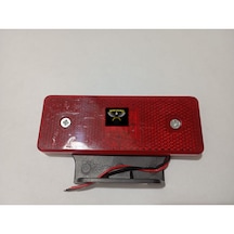 Motosiklet Kırmızı 4 Ledli Reflektör 2 Kablolu Montaj Ayaklı 11cm