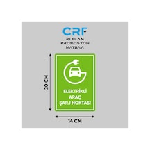 Metal Elektrikli Araç Şarj Noktası İş Güvenliği Uyarı Levhası 14x20 Cm Arkası Yapışkanlı