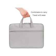 Baona Bn-q006 Pu Deri Tam Açılır Laptop Çantası 14 İnç İçin Açık Kayısı Rengi Siya