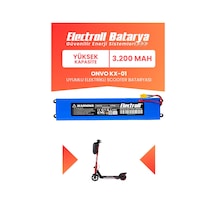 Onvo Kx-01 Uyumlu Batarya Yüksek Kapasite 21.6v 3.200mah Elektrikli Scooter Bataryası Mavi