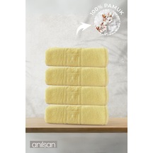 4'lü Greek Sarı Banyo Havlusu - 70x140 Cm, 490 Gr, %100pamuk, Spa Ve Otel Havlusu Sarı