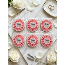 6'lı Bride To Be Bekarlığa Veda Hediyeliği Pamuk Scrunchie Saç Tokası Seti