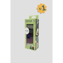 Defne Baby 5+1 Çift Premium Pamuklu Jakar Desenli Bebek Çorap Seti Avocado Koleksiyonu Çok Renkli